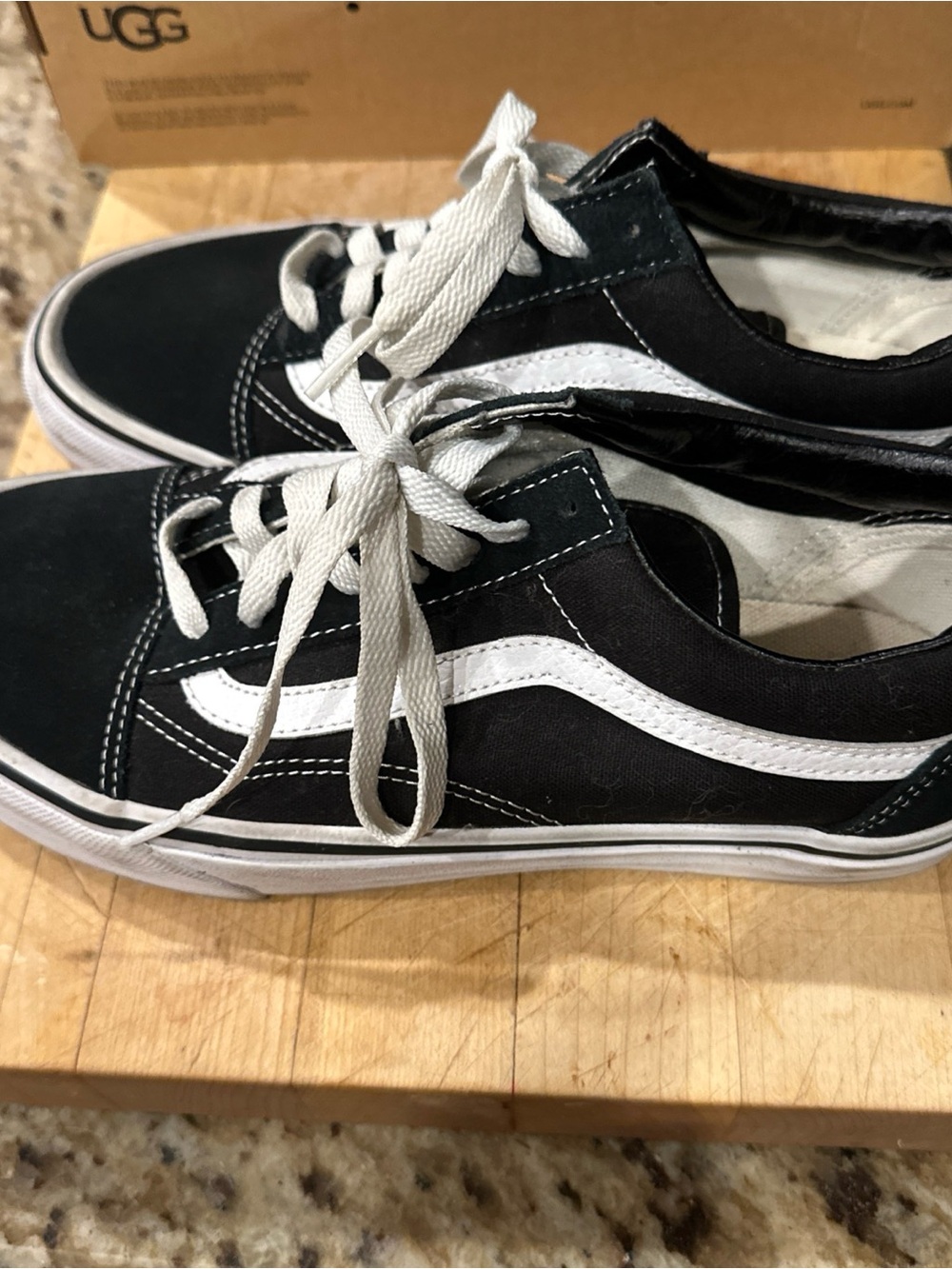Vans Black and White Low-Top Skate Sneakers